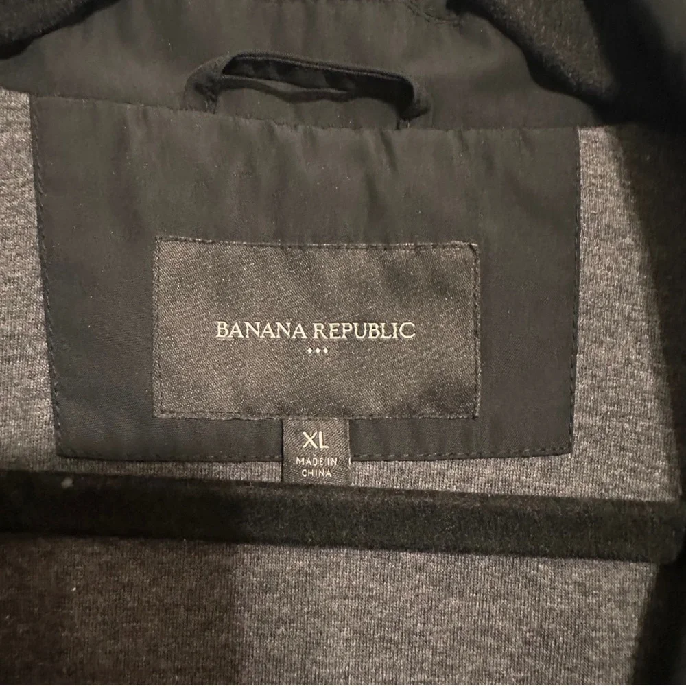 Banana Republic Men’s Nylon Club Zip Jacket size XL black